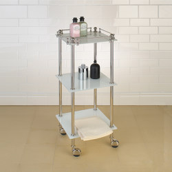 Tavolino white glass | Bathroom furniture | Aquadomo