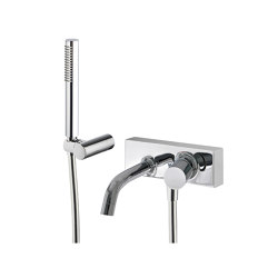 Fluid F3854 | Mezclador para bañera con set de ducha | Grifería para bañeras | Fima Carlo Frattini