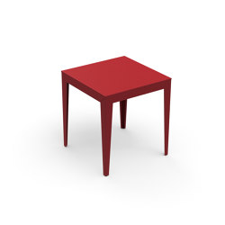 Zef square dining table, red