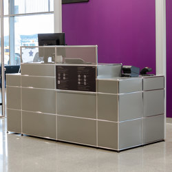 USM Haller Reception station | Mid-gray | Comptoirs | USM