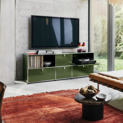 USM Haller Media | Olive Green | Sideboards / Kommoden | USM