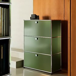 USM Haller Shelving | Olive Green | Shelving | USM