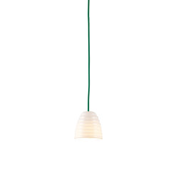 Hector Bibendum Size 1 Pendant, White with Green Cable | Lámparas de suspensión | Original BTC