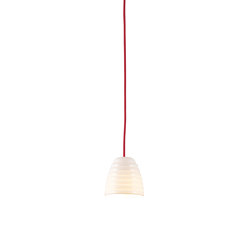 Hector Bibendum Size 1 Pendant, White with Red Cable | Suspended lights | Original BTC