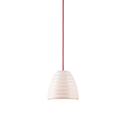 Hector Bibendum Size 2 Pendant, White with Red Cable | Suspended lights | Original BTC
