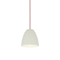 Hector Bibendum Size 3 Pendant, White with Red Cable | Suspended lights | Original BTC