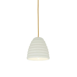 Hector Bibendum Size 3 Pendant, White with Yellow Cable | Suspended lights | Original BTC