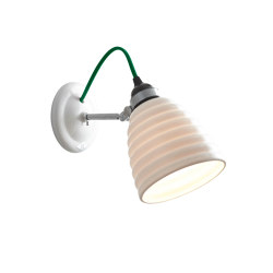 Hector Bibendum Wall Light, White with Green Cable | Appliques murales | Original BTC