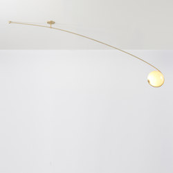 Fiddlehead Cantilever (Brass/Cream) | Ceiling lights | Roll & Hill