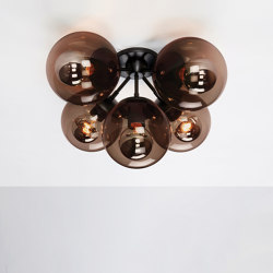 Modo Ceiling Mount - 5 Globes (Black/Smoke) | Ceiling lights | Roll & Hill