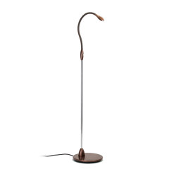Zonda Floor Light, anodised bronze with mushroom leather | Free-standing lights | Original BTC