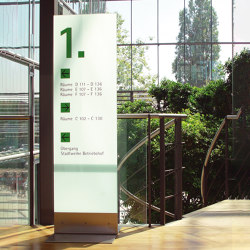 Overview glass freestanding TM | Symbols / Signs | Meng Informationstechnik