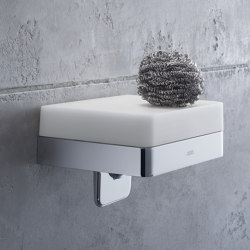 AXOR Universal Softsquare Accessories Liquid soap dispenser with shelf | Bath shelves | AXOR