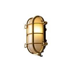 7035 Oval Brass Bulkhead with Internal Fixing, Polished Brass | Wall lights | Original BTC