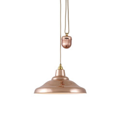 7200 Rise & Fall School Light, Polished Copper | Suspended lights | Original BTC
