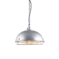 7238 Steel Working Light With Protective Guard, Galvanised | Suspended lights | Original BTC