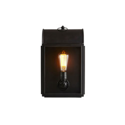 7250 Domed Box Wall Light, Weathered Brass, Clear Glass | Wall lights | Original BTC