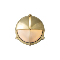 Brass Bulkhead With Eyelid Shield, Natural Brass | Wall lights | Original BTC
