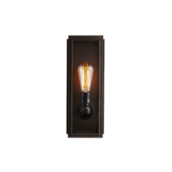 7649 Narrow Box Wall Light, Ext Glass, Weathered Brass, Clear Glass | Wall lights | Original BTC