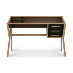 Origami | Oak desk - 5 drawers - black | Desks | Ethnicraft