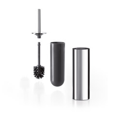 Mito Wall-mounted / free-standing toilet brush holder, grey spare brush included | Bathroom accessories | Inda