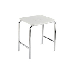 Stool with ABS seat, brass structure | Bath stools / benches | Inda