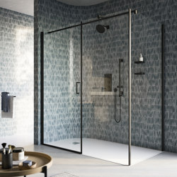 Claire Design Pivot door on fixed element | Shower screens | Inda