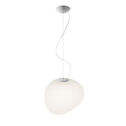 Gregg suspension large white | Lampade sospensione | Foscarini