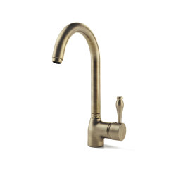 TAPS | MIXER TAP WITH CURVED GOOSENECK SPOUT | Kitchen taps | Officine Gullo