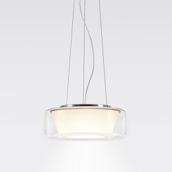 CURLING Suspension Rope | shade clear, reflector conical opal | Pendelleuchten | serien.lighting