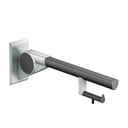 FSB ErgoSystem® A100 Drop-down support rail with toilet-roll holder | Bathroom accessories | FSB