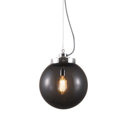 Medium Globe, Anthracite and chrome with black & white braided cable | Suspended lights | Original BTC