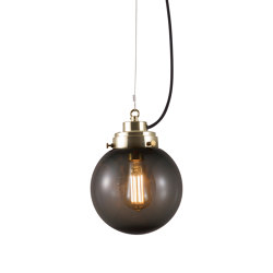 Globe Small, Anthracite and brass with black braided cable | Pendelleuchten | Original BTC