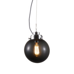 Globe Small, Anthracite and chrome with black & white braided cable | Suspended lights | Original BTC