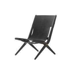 Saxe Chair, Black Stained Oak/Black Leather |  | by Lassen