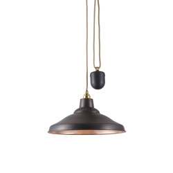 Rise & Fall School Light Weathered Copper, Polished Copper Interior | Suspended lights | Original BTC