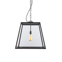 7635 Quad Pendant Light, Closed Top, Large, Weathered Brass, Clear | Suspended lights | Original BTC