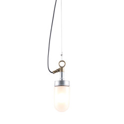 Well Glass Pendant, Galvanised, Frosted Glass IP44 | Suspended lights | Original BTC