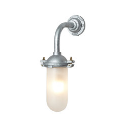 7684 Exterior Bracket Light, No Ref, Right Angle, Round, Galvanised, Frosted Glass | Lámparas de pared | Original BTC