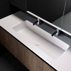 H8 Plan avec vasque intégrée en Solidsurface | Wash basins | Inbani