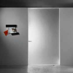 Aladin Pivot door with concealed frame, customizable | Internal doors | Glas Italia