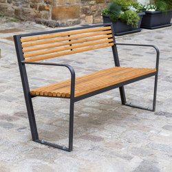 Prague 30 Wood Outdoor Bench | Benches | AREA