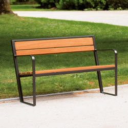 Prague 110 Wood Outdoor Bench | Panche | AREA