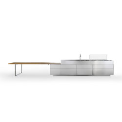 Convivium Island with Up & Down Table | Kitchen systems | Arclinea