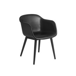 Fiber Armchair | Wood Base | Leather | Chairs | Muuto