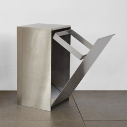 Franz rubbish bin in stainless steel | Bad Abfallbehälter | mg12