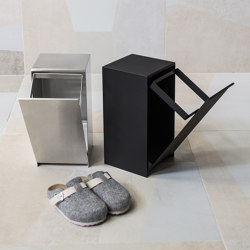 Franz rubbish bin in matte black | Bathroom accessories | mg12