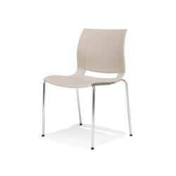 uni_verso chair on 4 metal legs, plastic seat shell | Chairs | Kusch+Co