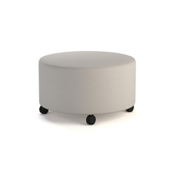 Laguna 30” round ottoman with casters.