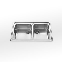 Built-in sink Basic 87/2V | Kitchen sinks | ALPES-INOX